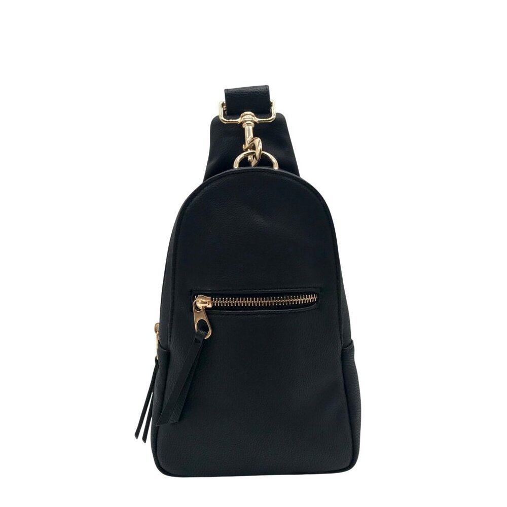 Universal Thread Black Faux Leather Convertible Crossbody Bag